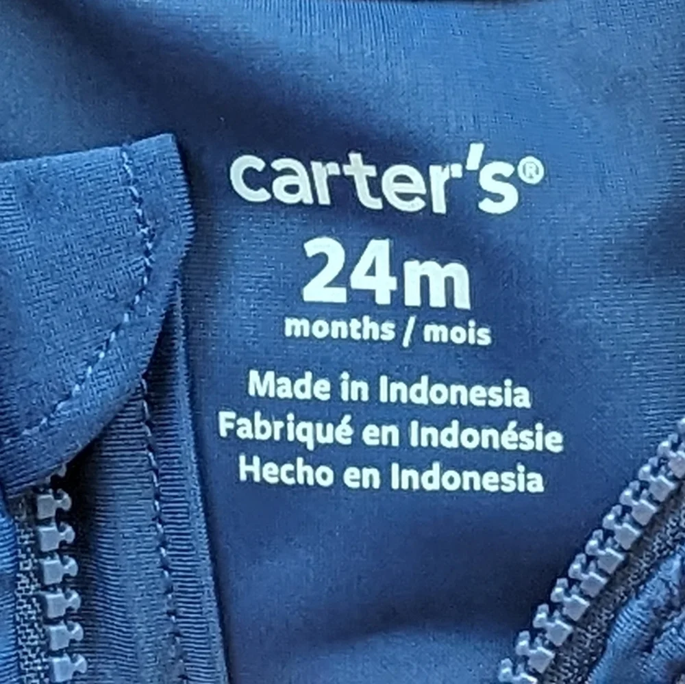 New Carter's Quarter Zip Jacket | Big Kahuna Surfing Design | Size 18-24M | - Picture 4 of 6